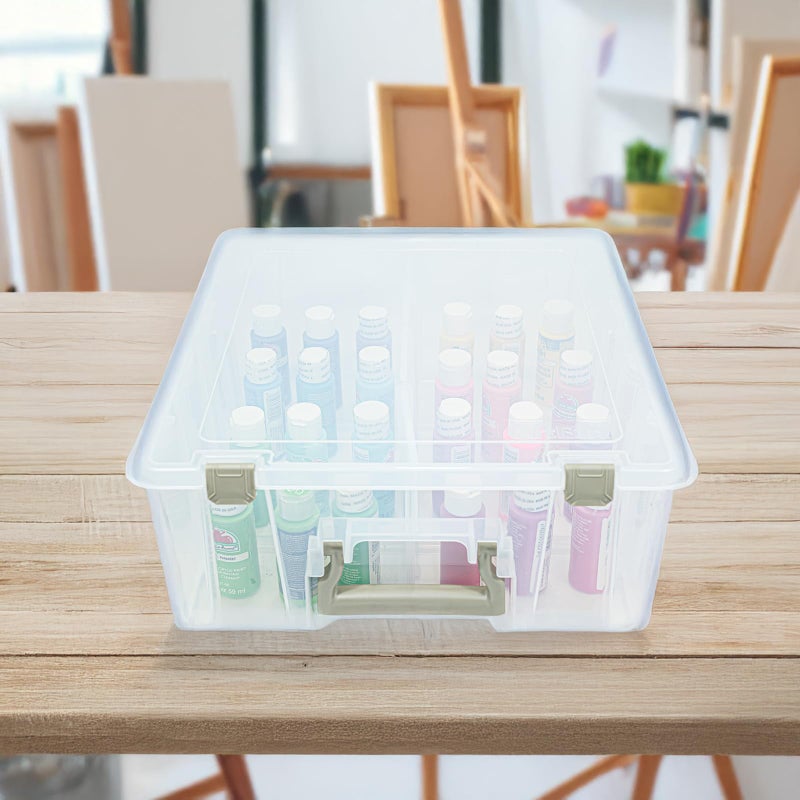ArtBin 6990SO Super Satchel Double Deep Compartment Box - Art Storage with 8 Removable Compartments, Smart Closure for Craft Supplies (Gold - Pack of 1) - Image 4